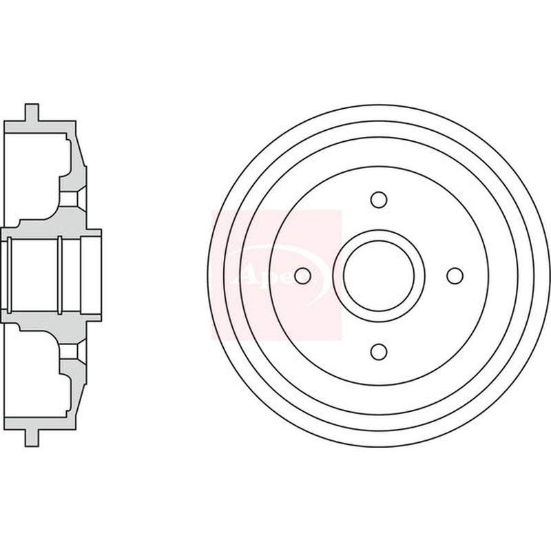Apec Brake Drum Assembly Rear DRM9922