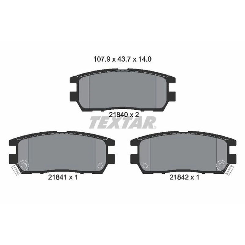 Textar Rear Brake Pad Set 2184002