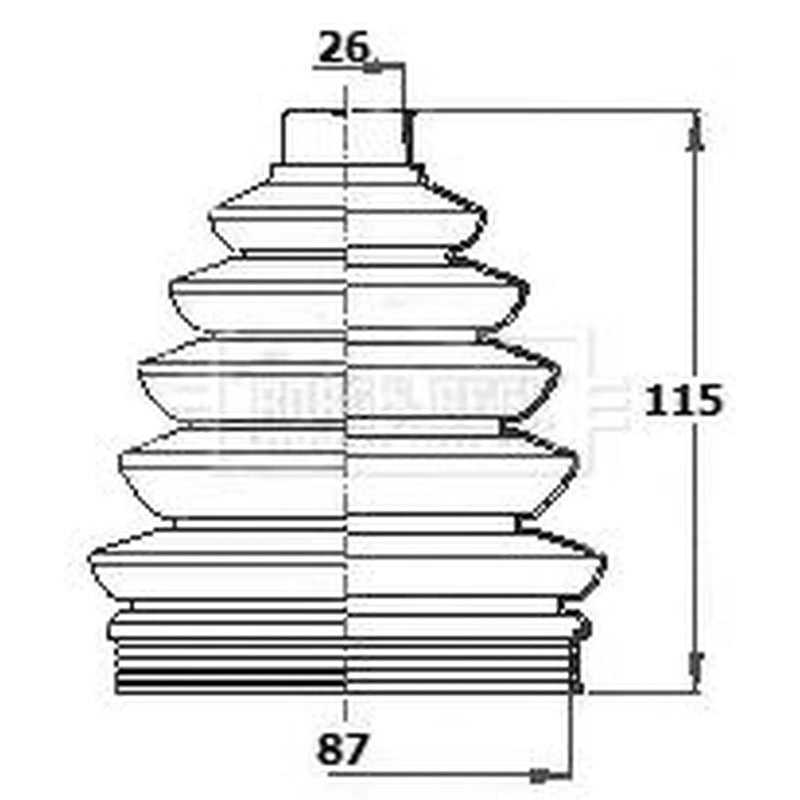 Borg & Beck Drive Shaft Bellow Kit Front Left Thermoplast BCB6138