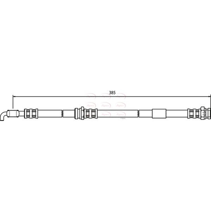 Apec Brake Hydraulic Hose Line Front HOS3382