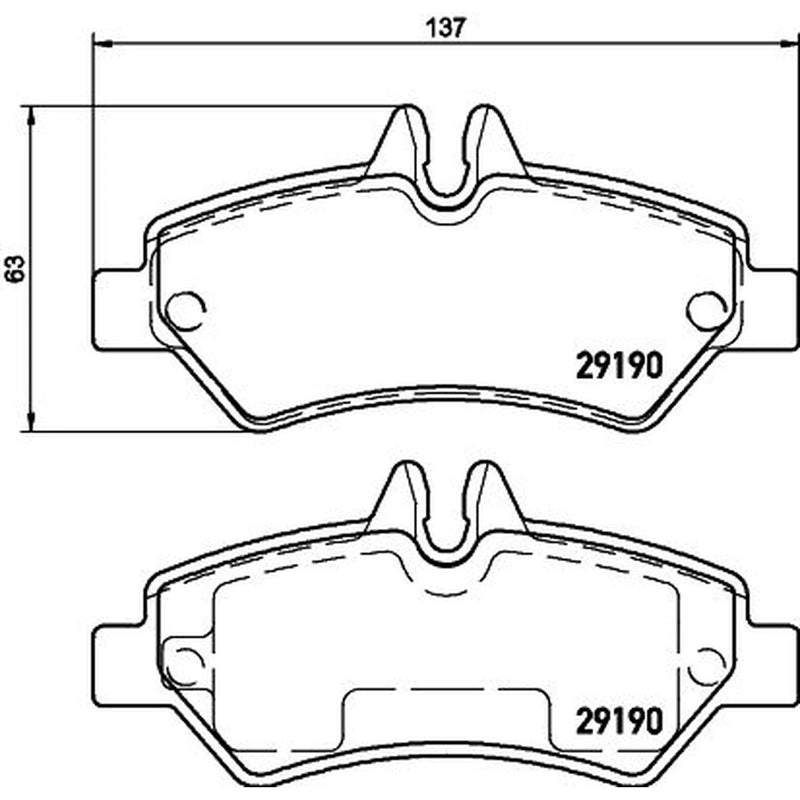Mintex Rear Brake Pad Set MDB2802