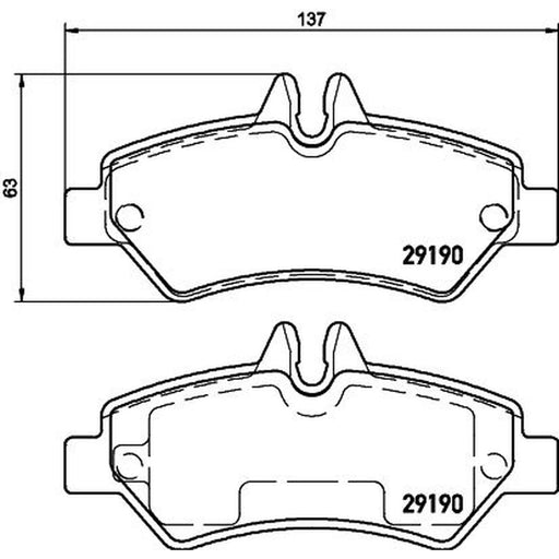 Mintex Rear Brake Pad Set MDB2802