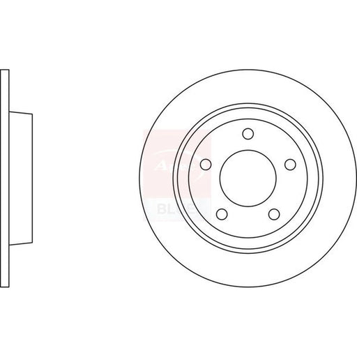 Apec 2 x Solid Rear Brake Discs SDK6373