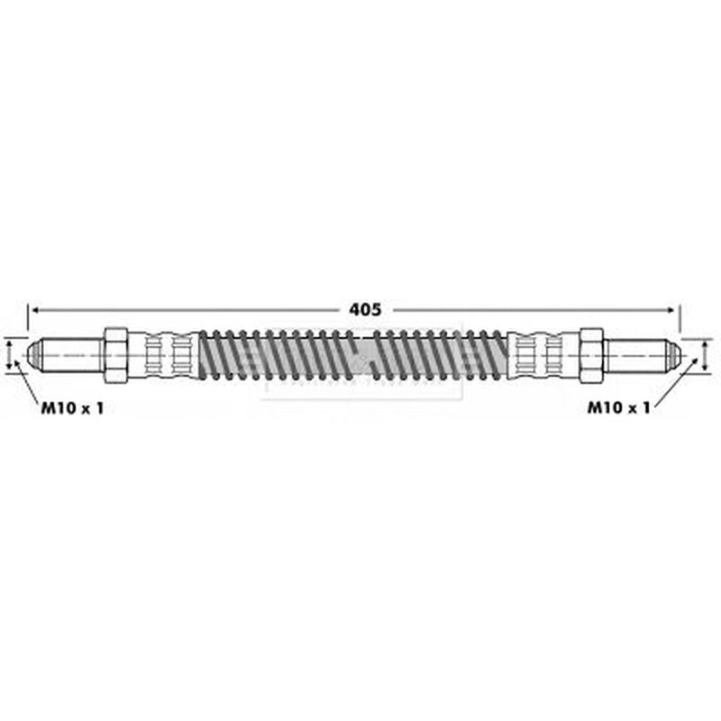 Borg & Beck Brake Hydraulic Hose Line Front Left BBH6673