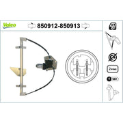 Valeo Electric Window Regulator Lifter Right Front 850913
