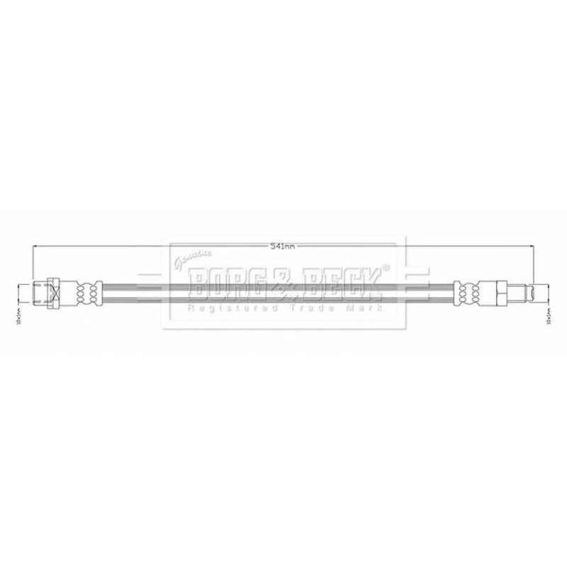 Borg & Beck Brake Hydraulic Hose Line Rear Left BBH8461