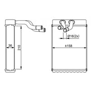 NRF Heater Matrix Core Heat Exchanger 54289
