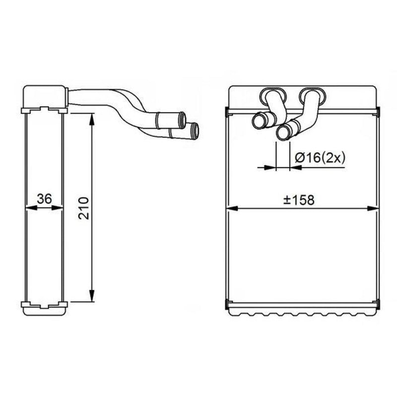 NRF Heater Matrix Core Heat Exchanger 54289