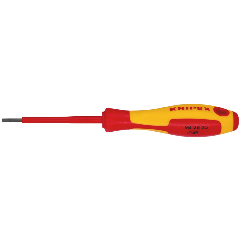 KNIPEX Insulated Slotted Screwdriver 2.5 x 75mm