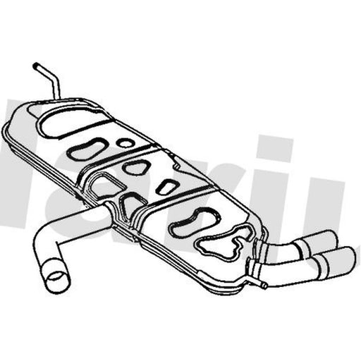Klarius Box With Tail Pipe Rear VW841A