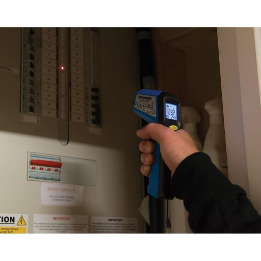 Silverline Laser Infrared Thermometer -38°C to +520°C Silverline  - Town Parts