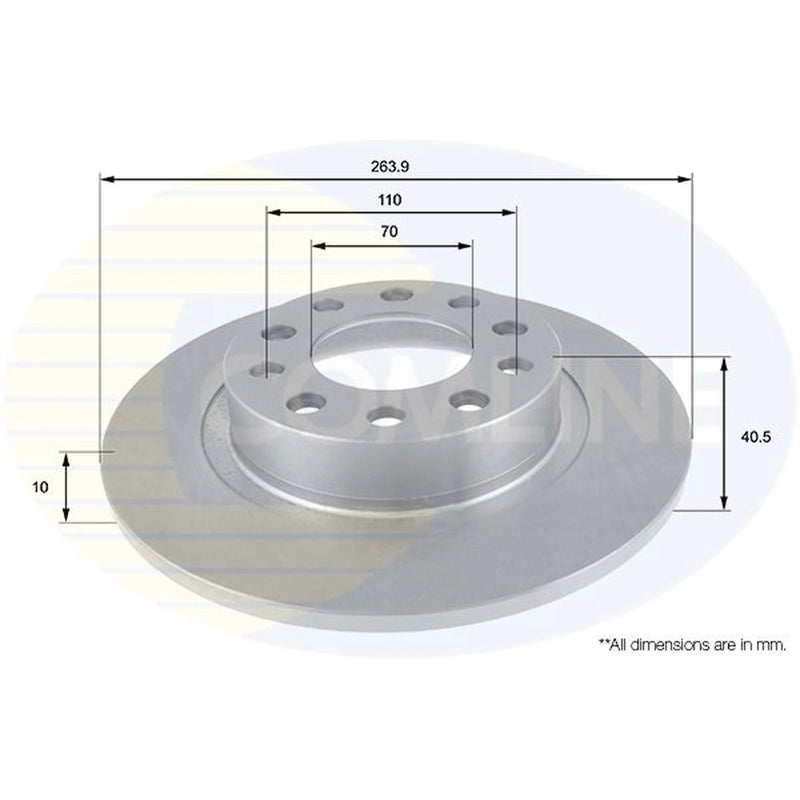 Comline 2 x Solid Rear Brake Discs ADC1846