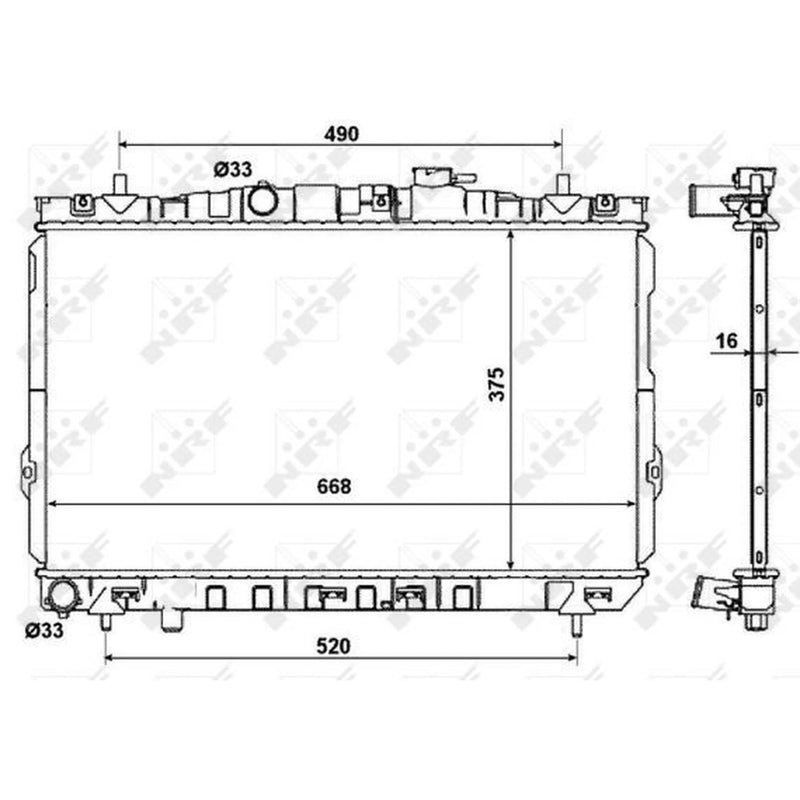 NRF Engine Radiator 53471