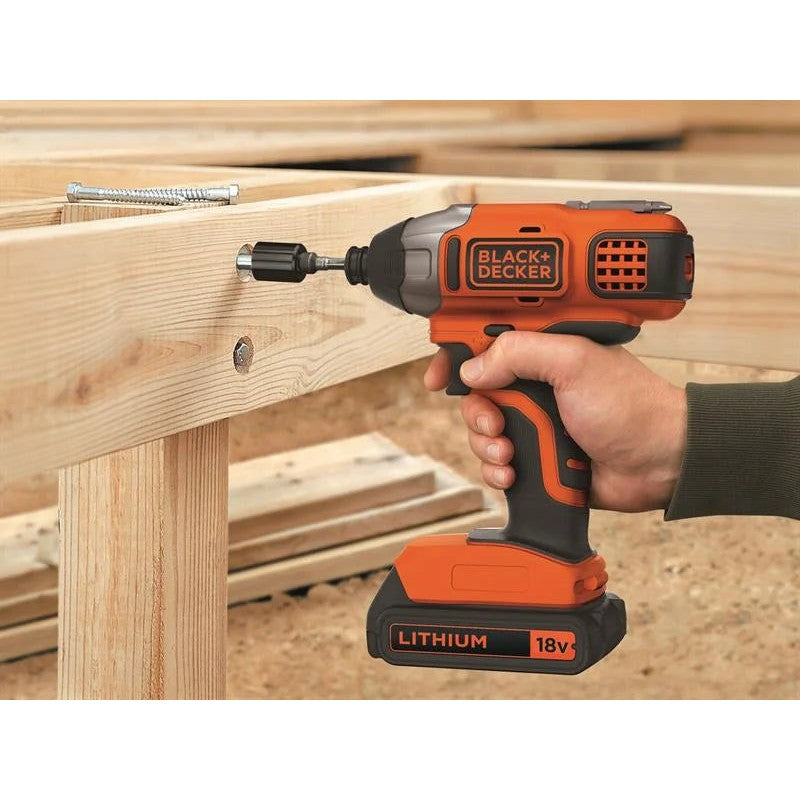 Black + Decker BDCIM18C1 Impact Driver 18V 1 x 1.5Ah Li-ion - BDCIM18C1-GB