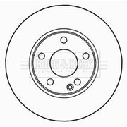 Borg & Beck 2 x Vented Front Brake Discs BBD5267