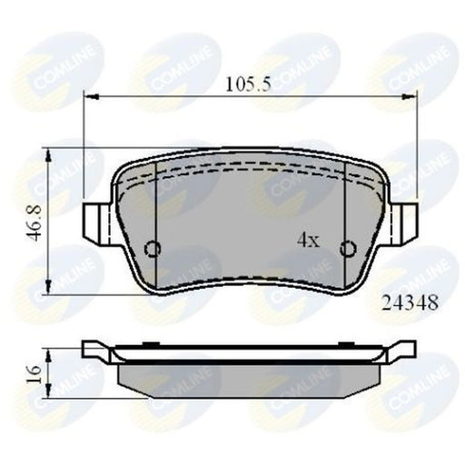 Comline 4 x Rear Brake Pad Set CBP01630