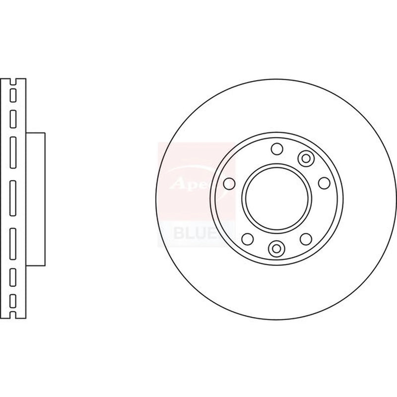 Apec 2 x Vented Front Brake Discs SDK6211