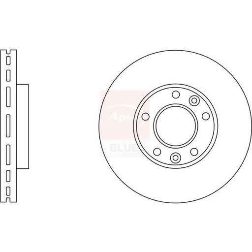 Apec 2 x Vented Front Brake Discs SDK6211
