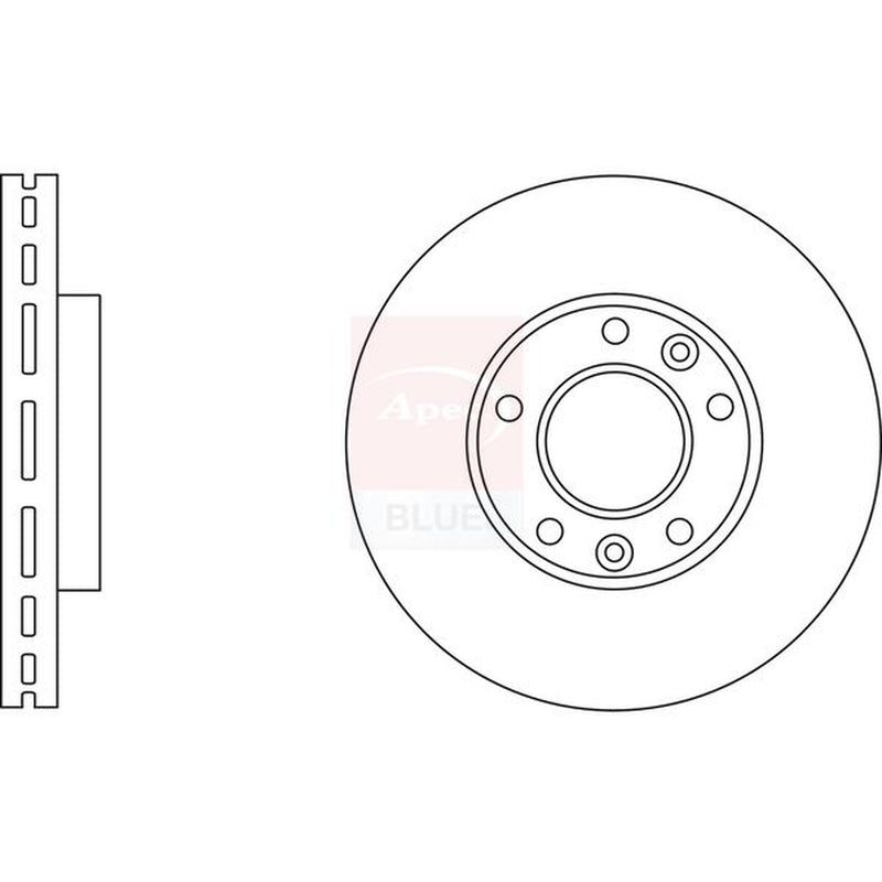 Apec 2 x Vented Front Brake Discs SDK6211