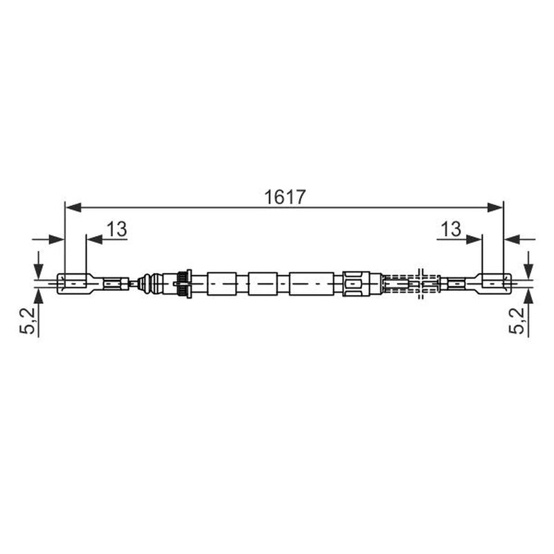 Bosch Handbrake Cable Right Rear 1 987 477 843