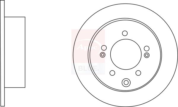 Apec 2 x Brake Disc Set Solid