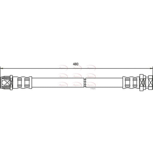 Apec Brake Hydraulic Hose Line Rear Left HOS3619