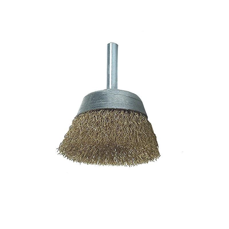 Lessmann DIY Cup Brush with Shank 50mm, 0.25 Brass Wire - 430.126.07
