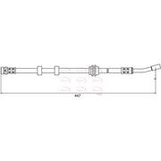 Apec Brake Hydraulic Hose Line Front HOS3917