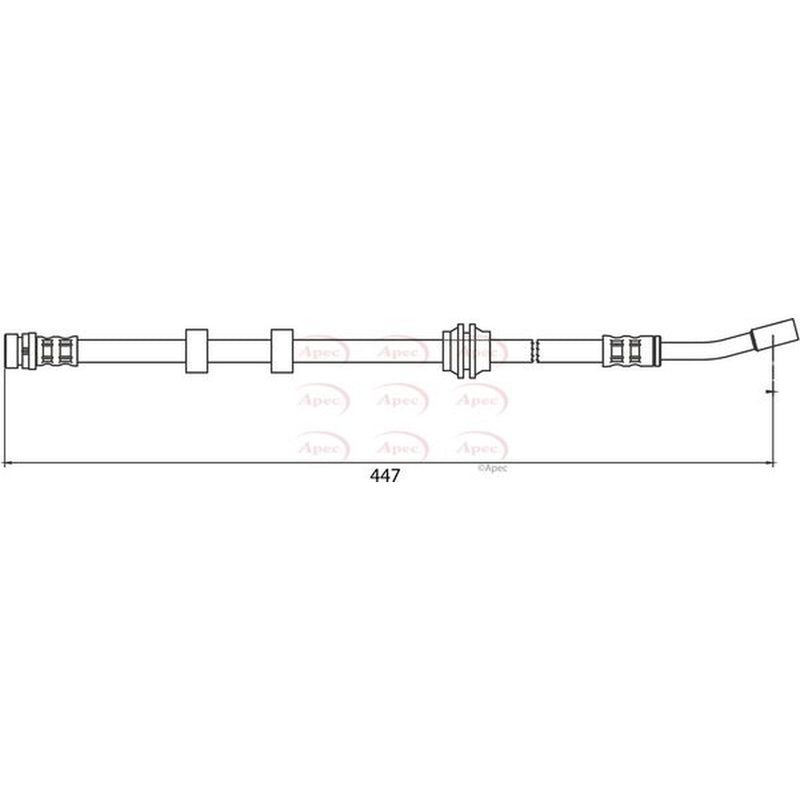 Apec Brake Hydraulic Hose Line Front HOS3917