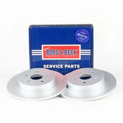 Borg & Beck 2 x Solid Rear Brake Discs BBD5651