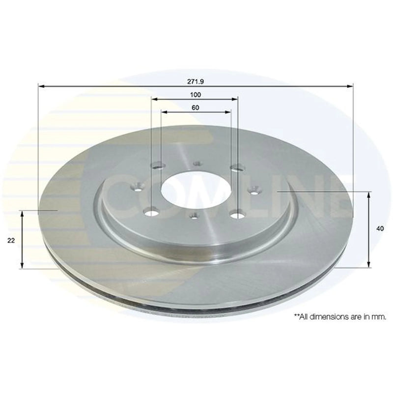 Comline 2 x Front Brake Discs ADC0936V
