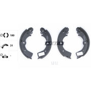 Textar Brake Shoe Set Axle Kit 91045300
