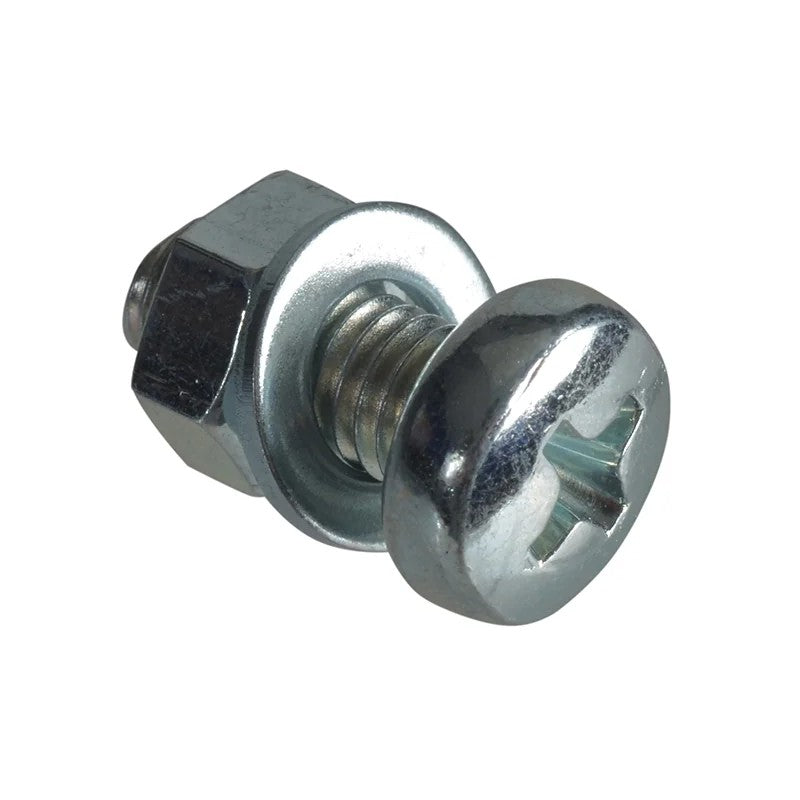 ForgeFix Machine Screw Pozi Compatible Pan Head ZP ForgePack 20 12-50mm