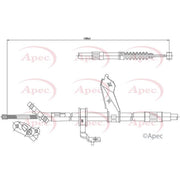 Apec Handbrake Cable Right Rear CAB1438