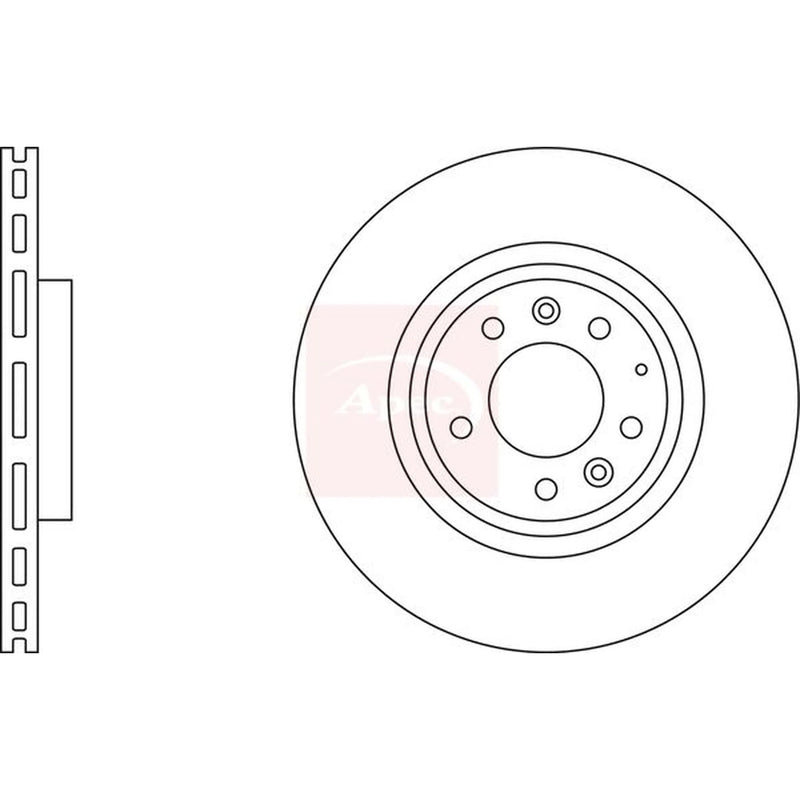 Apec 2 x Vented Front Brake Discs DSK2571
