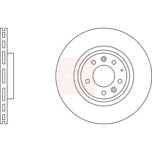 Apec 2 x Vented Front Brake Discs DSK2571
