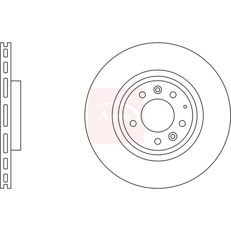 Apec 2 x Vented Front Brake Discs DSK2571