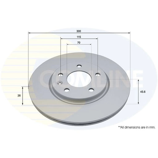 Comline 2 x Front Brake Discs ADC2967V