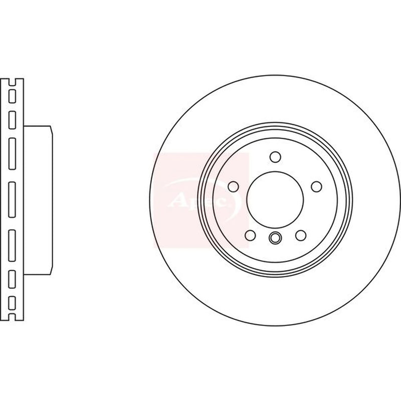 Apec 2 x Vented Front Brake Discs DSK3301