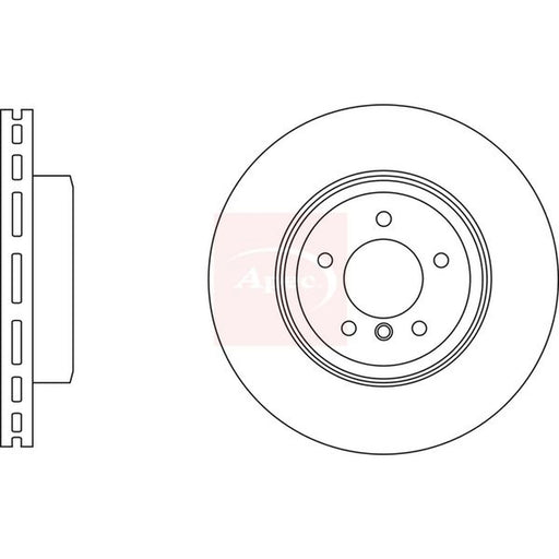 Apec 2 x Vented Front Brake Discs DSK3301