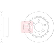 Apec 2 x Vented Rear Brake Discs DSK3501