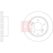 Apec 2 x Vented Rear Brake Discs DSK3594