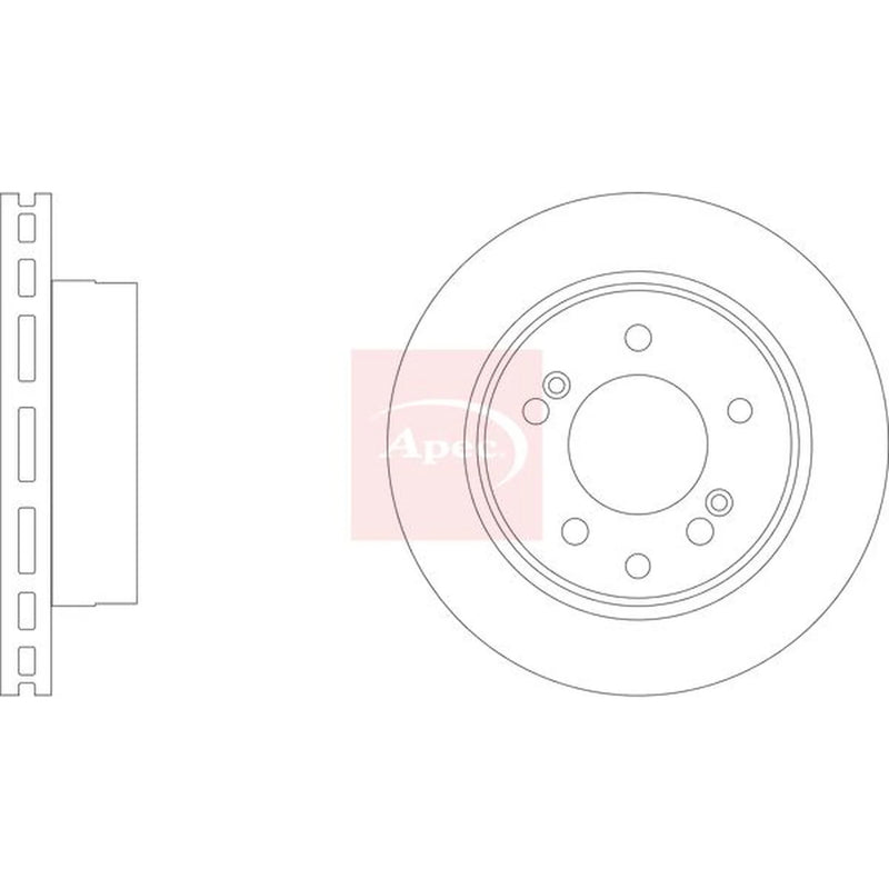 Apec 2 x Vented Rear Brake Discs DSK3501