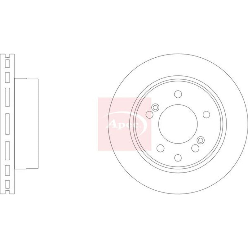 Apec 2 x Vented Rear Brake Discs DSK3594