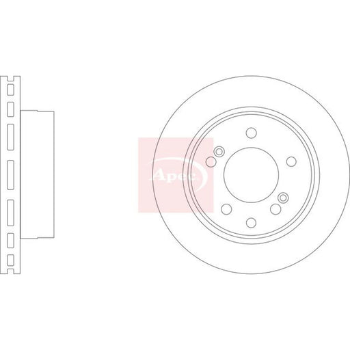 Apec 2 x Vented Rear Brake Discs DSK3594