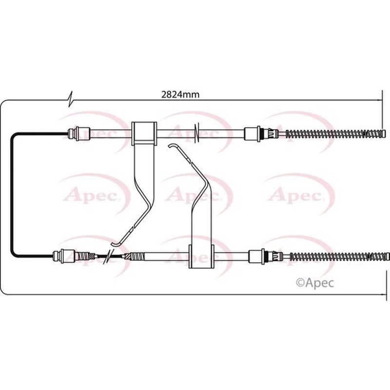 Apec Handbrake Cable Left Rear CAB1172