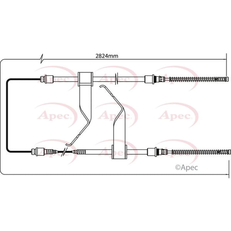 Apec Handbrake Cable Left Rear CAB1172
