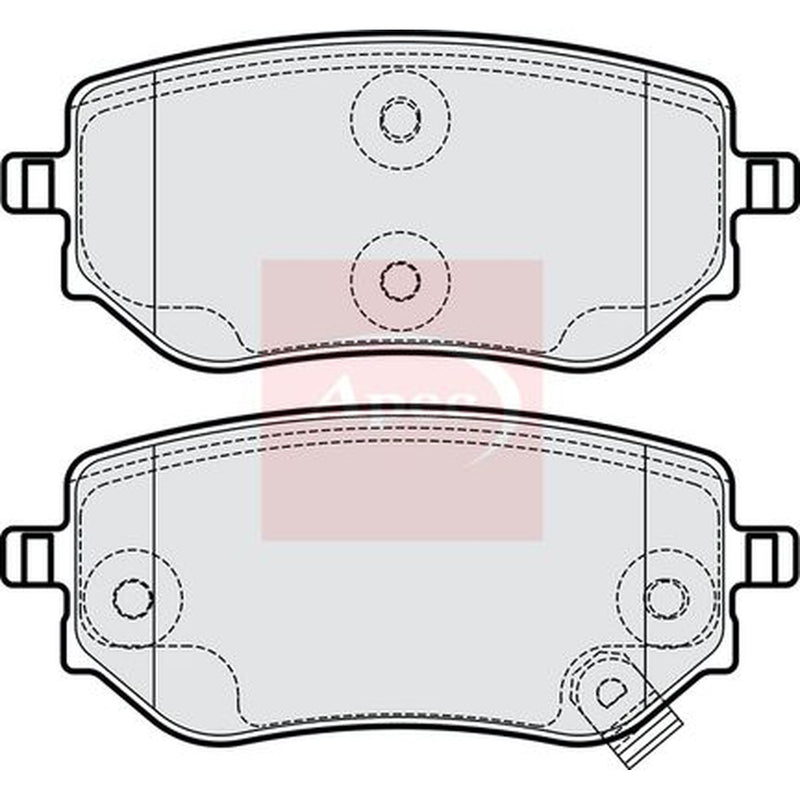 Apec Rear Brake Pad Set PAD2240