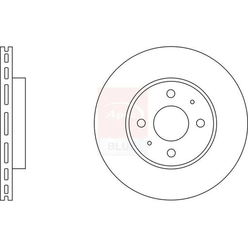 Apec 2 x Vented Front Brake Discs SDK6153