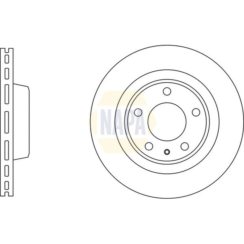 NAPA 2 x Vented Front Brake Discs NBD5104